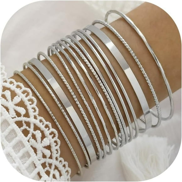19Pcs Gold Bangle Bracelets Set For Women Boho Multi Layer Stack Textured Bracelets Indian Chunky Bangle Bracelet For Women Teen[J2789]