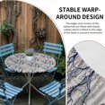 thumbnail image 2 of Grey Navy Blue Tree Round Tablecloth for 45-54 Inch Tables,Fitted Table Cover with Elastic Edge,Country Rustic Botanical Branch Waterproof Outdoor Table Cloth Protector for Patio Garden Dinner Picnic, 2 of 9