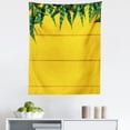 thumbnail image 1 of Exotic Tapestry, Modern Tropical Design of Green Leaves and Mustard Colored Wooden Planks, Fabric Wall Hanging Decor for Bedroom Living Room Dorm, 5 Sizes, Earth Yellow Emerald, by Ambesonne, 1 of 1