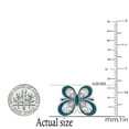 thumbnail image 5 of Dazzlingrock Collection 0.30 Carat (ctw) Round Blue & White Diamond Butterfly Cocktail Right Hand Ring for Women in 925 Sterling Silver, Size 7.5, 5 of 6