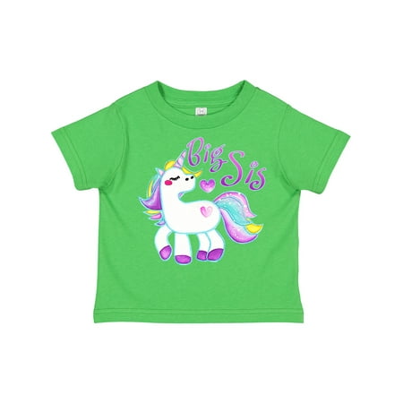 

Inktastic Big Sis Unicorn Gift Toddler Toddler Girl T-Shirt