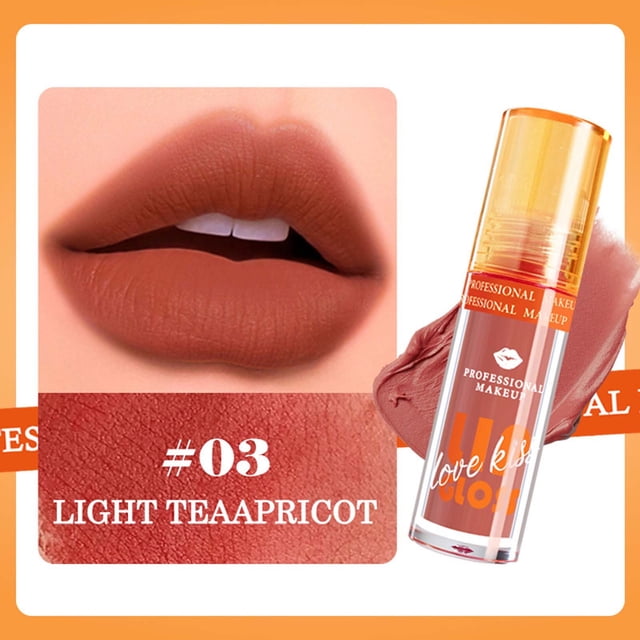 Fiudx Ofertas relampago Lápiz labial mate, brillo labial antiadherente, brillo labial natural aterciopelado que no se desvanece, 5 g