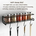 Spice Rack Organizer for or Wall Mount(4 Tier), Hanging Black
