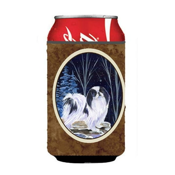 Starry Night Japanese Chin Can Or bottle sleeve Hugger - 12 oz.