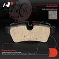 thumbnail image 3 of A-Premium Rear Ceramic Disc Brake Pads Set Compatible with Mini Cooper 2007-2015, 4Pcs, 3 of 8