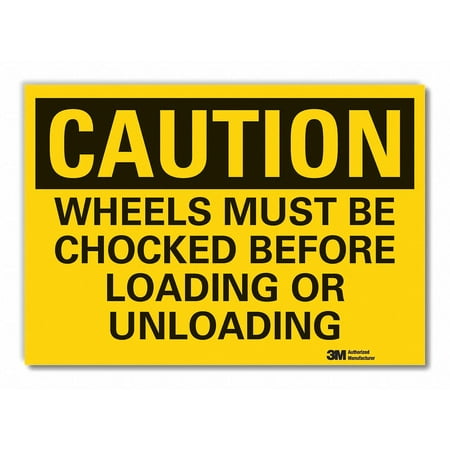 

Lyle Chock Wheels Caution Rflctv Label 7x10in LCU3-0419-RD_10x7