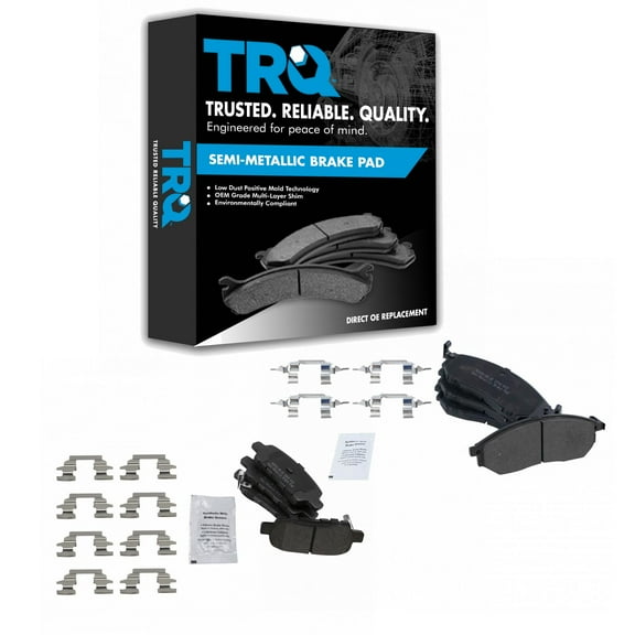 TRQ Premium Posi Semi-Metallic Front & Rear Brake Pad Kit for Nissan Infiniti BFA20063 Fits select: 2013-2014 NISSAN MURANO, 2005-2008 INFINITI G35