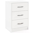 thumbnail image 1 of Costway 1 PCS 3-Drawer Nightstand Modern Bedside Table with Storage Anti-Toppling Kit for Bedroom White, 1 of 10