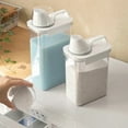thumbnail image 3 of Distributeur de Détergent Rechargeable, Distributeur de Détergent à Lessive Vide, Réservoir de Poudre Adoucissant, Récipient de Stockage d'Eau de Javel avec Échelle 1100ml G4390A, 3 of 6