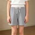 thumbnail image 5 of Amidoa Girls Shorts Elastic Waist Casual Summer Soft Shorts for Kids Dark Gray Size 4T, 5 of 6