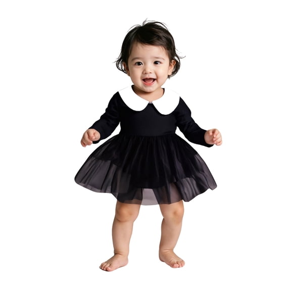 First Halloween Baby Girl Outfit Long Sleeve Baby Girls Black Dress Romper Bodysuit Cute Baby Outfits 18-24 Months Clothes