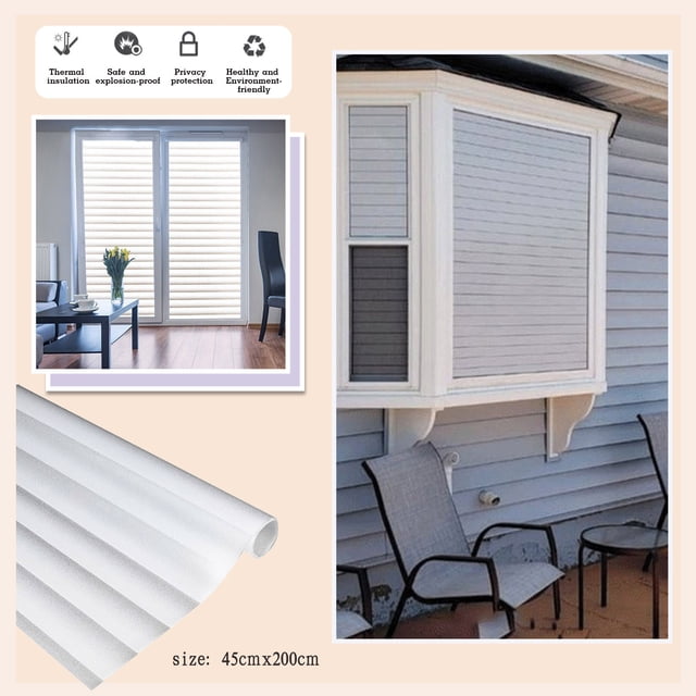 Affordablo 2025 Peel And Stick Tile Decals Clearance Glass One Horizontal Transmitting Window Stickers Glueless Static Home Office Way Privacy Window Light Wall stickers