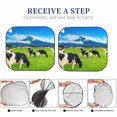 thumbnail image 6 of Honeii Grazing Cows Mountain View Print Foldable Car Sun Shade for Windshield, 2-Piece UV Protection Shade, Protects Car Interior, Ideal for Cars, Trucks, SUVs-Large, 6 of 6