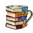 thumbnail image 2 of Fiudx Taza Pintada a Mano, Diseño Vintage de Novela Apilada, Estilo Literario, Acogedora Decoración de Escritorio, Regalo Perfecto para Amantes de Los Libros, Ideal para Profesores y Bibliotecarios (, 2 of 4
