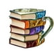 thumbnail image 2 of Aparatos de cocina, accesorios de cocina, utensilios de cocina, herramienta de cocina, taza de café con forma de libro pintado, original, taza de café apilable con forma de libro, regalo coleccionable, 2 of 4