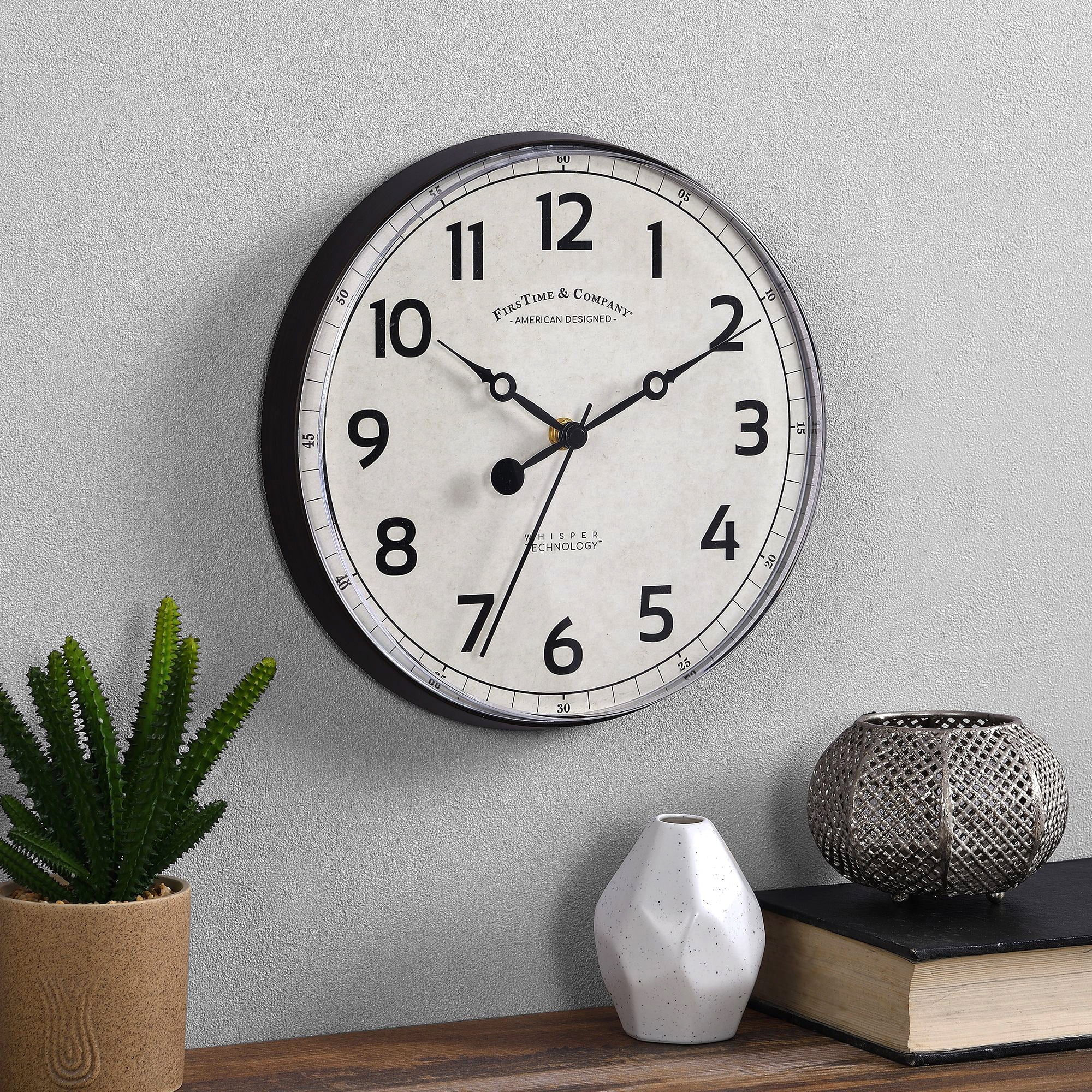 FirsTime Bryson Bronze Wall Clock, Oil Rubbed Bronze, 10 in