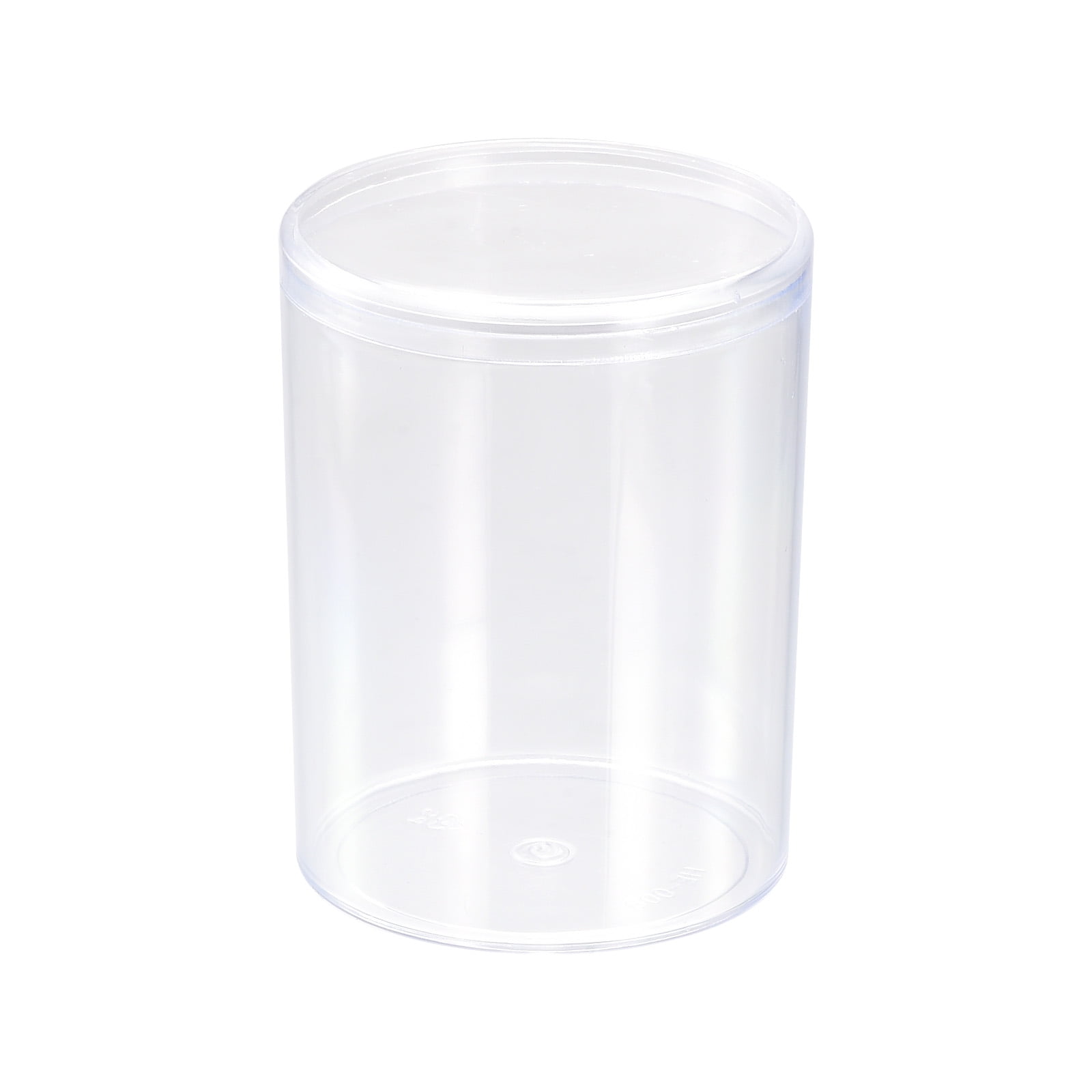 Uxcell Round Storage Display Case Acrylic Plastic Box, 7x9cm Clear Base
