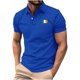 thumbnail image 2 of Blusa y camisa de manga corta con cuello vuelto para hombre, estilo informal, con estampado del Día de San Patricio, botones deportivos, de cedro, de manga corta, con cuello vuelto, de poliéster., 2 of 5