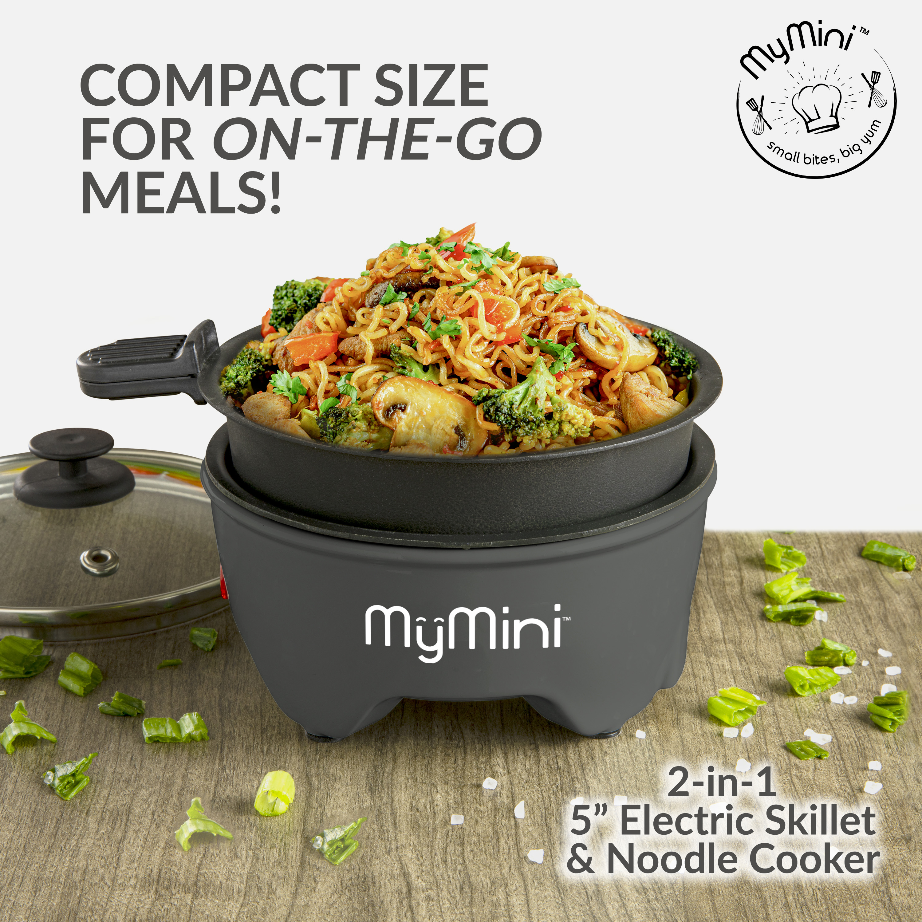 MyMini 5-inch Noodle Cooker  Skillet Electric Hot Pot, Blackberry (3.7