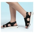 thumbnail image 6 of Bellella Woman Sandals Open Toe Sport Hiking Sandals Casual Summer Beach Walking Flat Sandals Black 10, 6 of 6