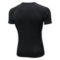 thumbnail image 3 of Men's Compression Shirts Short Sleeve Workout Gym T-Shirt Running Tops Quick Dry Fitness Sports Base Layer Athletic Undershirts, 3 of 3