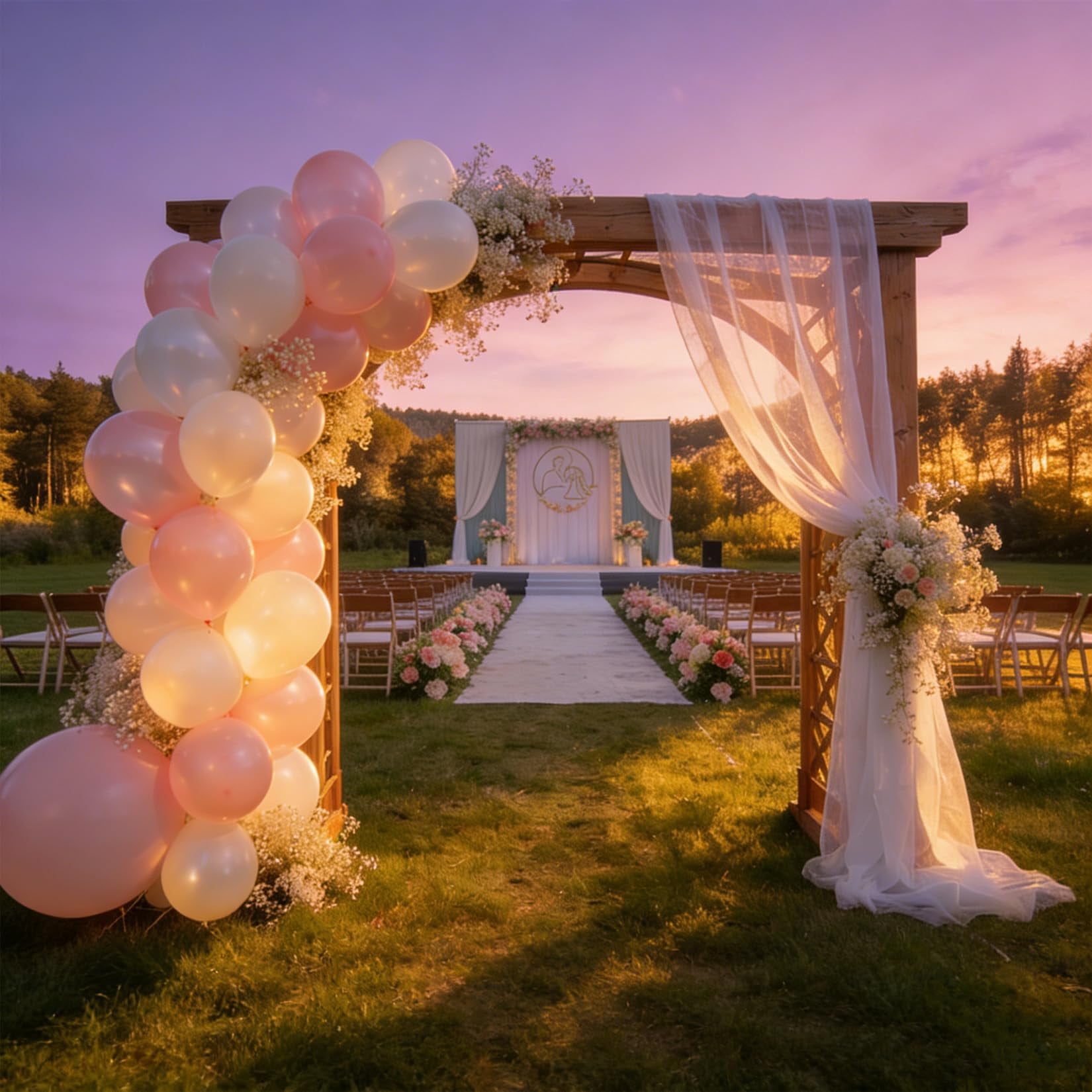 Balloon Arch Kit, Reusable Balloon Garland, Inflatable Balloon Garland Arch Kit, 7 Linked PVC Balloons, Quick Inflate & Easy Setup for Birthdays, Weddings & Events