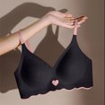 thumbnail image 2 of Penkiiy Women Bras Women's Bra Wire Free Underwear OnePiece Bra Everyday Underwear Bras Black Bras, 2 of 3
