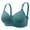 Blue, variant on qolati Plus Size Sports Bras for Women Soft Floral Push Up Full-Coverages Wireless Bras Adjustable Breathable Comfort Support Seamless Everyday Bra