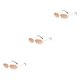thumbnail image 5 of Gafas de sol de moda Sonducket con lentes transparentes rectangulares Marrón inoxidable Type1 NO1, 5 of 6