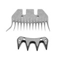 thumbnail image 1 of Un par de tijeras eléctricas de lana para doblar cuchillas cortadoras (13 dientes curvos), 1 of 8