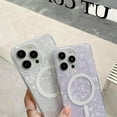 thumbnail image 2 of for iPhone Case,[Compatible with MagSafe] Glitter Pearly Shell Pattern Clear Silicone Full Body Protection Soft Shockproof Cover Phone Case (iPhone 14 Pro Max,Winte), 2 of 6