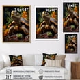 thumbnail image 4 of Designart "Floral Portrait Turtle I" Animals Floater Framed Canvas Print, 4 of 7