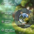 thumbnail image 5 of Metal Hanging Wind Spinners with Sound Wave Design - Reflective Sphere & Nature-Inspired Patterns for Yard & Garden Decor, 5 of 6