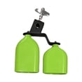 thumbnail image 5 of Colcolo High and Low Tone Cowbell Double Mounted Bell for School Concerts Gatherings green, 5 of 8