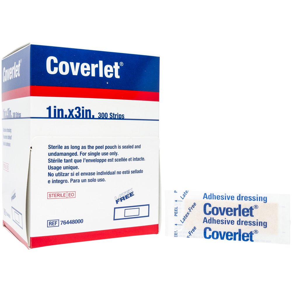 Coverlet 1" x 3" Strip Bandages 300 ct
