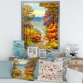 thumbnail image 3 of Designart 'Little Road Through VIbrant Autumn Scene' Lake House Framed Art Print, 3 of 4
