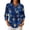 Blue, variant on LTTVQM Women's Blouses Merry Christmas Holiday 3/4 Sleeve Collared Half‑Button Polo Hanging Ornament Print Relaxed Daily Wear Shirts