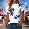 thumbnail image 6 of CAICJ98 USA 250th Anniversary Shirt Women 250 Years of Freedom Independence Womens Shirts (White,M), 6 of 8