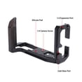 thumbnail image 4 of X T5 L Shape Grip, Hand Grip L Plate Bracket for  X T5 Camera, Quick Release Plate, 1/4 inch Threaded Holes, 2 Arca Type Dovetail Slots, Wooden Side Handle, 4 of 7