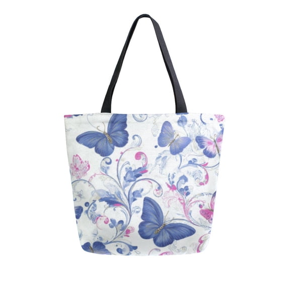 DIXRUYEE Tote Bag Women Weekender Travel Bag Shoulder Handbag Butterfly Floral Fantasy Printed