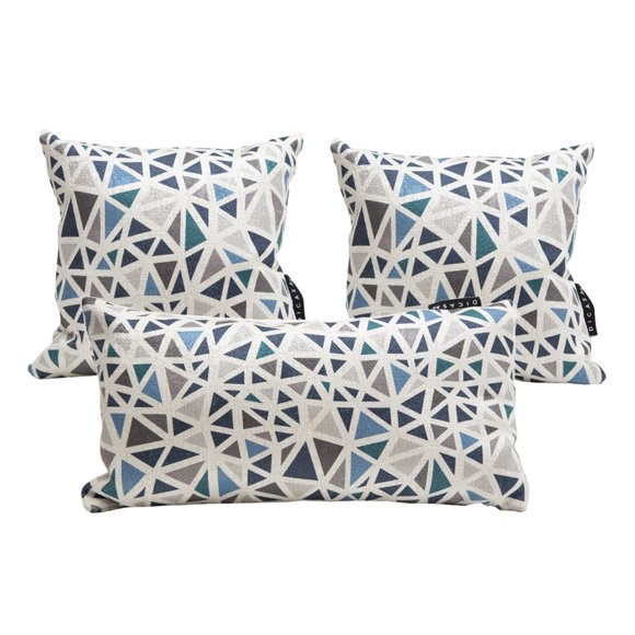 Set de 3 CojÍnes Decorativos (2 Cuadrados Grandes + 1 Rectangular) DICASA Zao