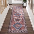 thumbnail image 5 of Haperlare 2 x 6 Feet Pink Long Hallway Runner Rug Machine Washable Kitchen Runner Mat Laundry Runner Vintage Area Rug Persian for Bedroom Living Room Entryway, 5 of 5