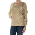 thumbnail image 3 of I.N.C Womens Metallic Knit Blouse, Metallic, Medium, 3 of 4