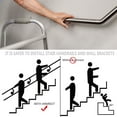 thumbnail image 3 of OUNONA 1Set Stainless Steel Glass Railing Handrail Bracket for Home Improvement Satin Finish, 3 of 8