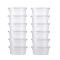 thumbnail image 2 of Trayknick 12Pcs Clear Slime Storage Round Plastic Box Container Foam Ball Cups with Lids Clear, 2 of 6