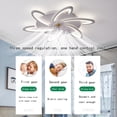 thumbnail image 4 of White Ceiling Fan With Light Remote Control 3 Wind Levels Dimmable Invisible Blades 32.28X5.12 Inch Flush Mount For Bedroom Living Room Kitchen 110V, 4 of 7