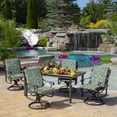 thumbnail image 4 of ARDEN Outdoor Midback Chair Cushion, 18 x 16.5, Rain-Proof, Fade Resistant Sage King Palm, 4 of 9