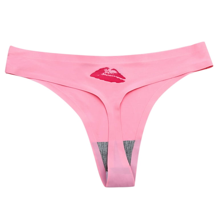 HUPOM Cotton Underwear For Women Girls Underwear Thong Leisure Tie Drop  Waist Pink L