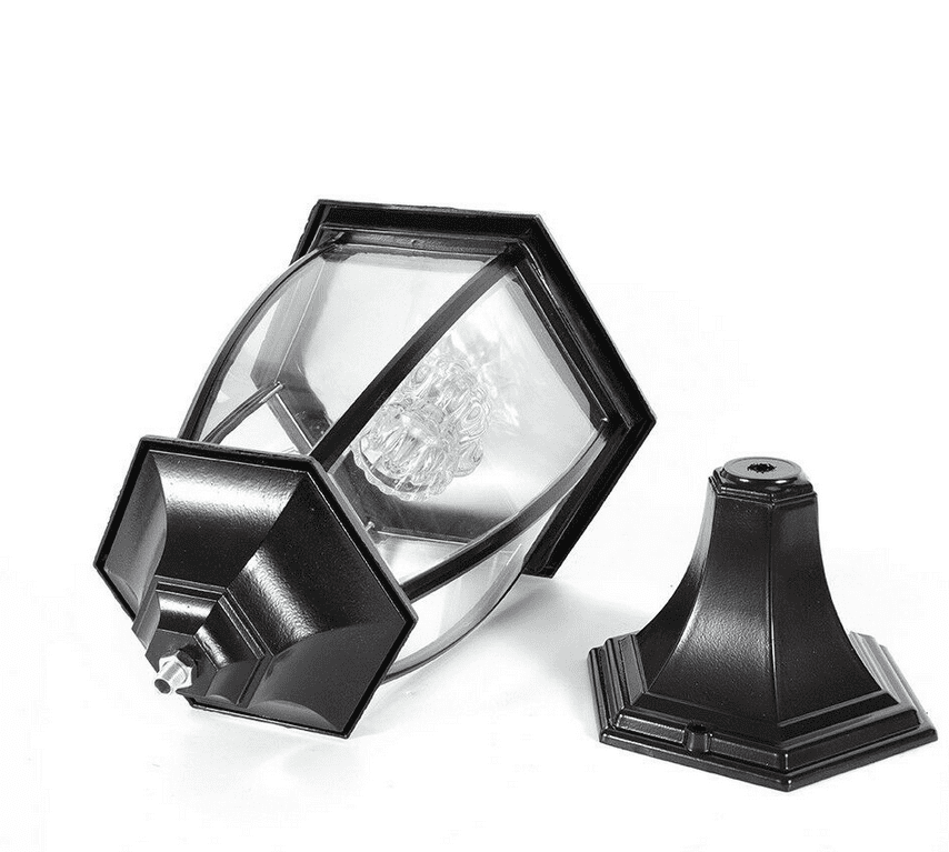 2PCS Solar Powered Post Cap Lights, Aluminum Outdoor Waterproof LED Landscape Light Copper Fence Post Solar Lantern for Brick Fence Deck or Patio(Black/Bronze)