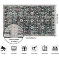 thumbnail image 7 of Moynesa 3'x5' Moroccan Trellis Area Rug, 3x5ft Washable Bedroom Rug Indoor Non-Slip, Small Oriental Accent Throw Rug for Kitchen Entryway Bathroom Living Room Office Carpet Black, 7 of 7